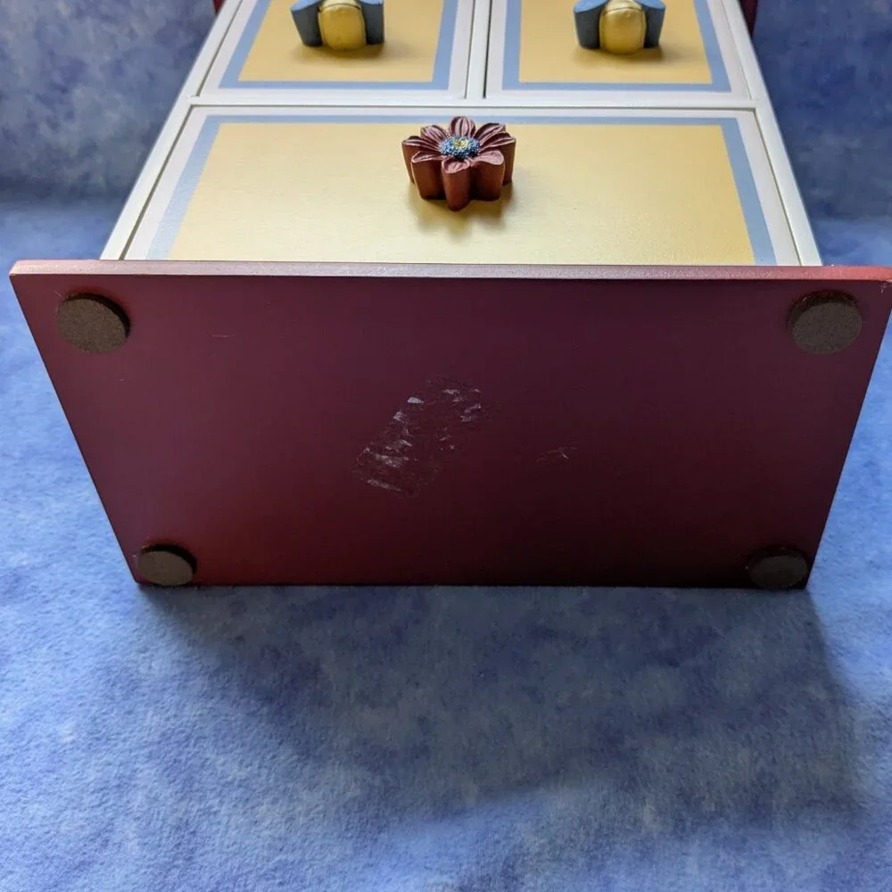 Unique painted tabletop storage